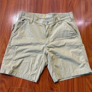 Carhartt Tan Cargo Shorts Durable Cotton Blend